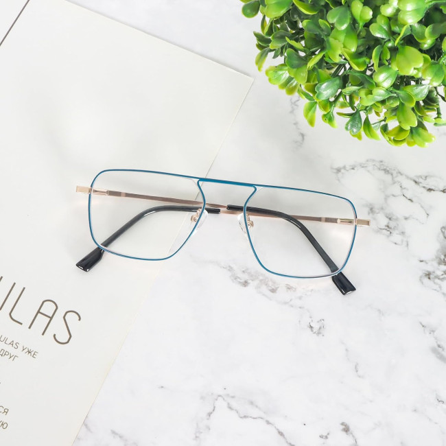 Набір із 2 окулярів для читання MMOWW DEL035-BKBU2.5, чоловічі, з фільтром синього світла, чорний синій (3174)