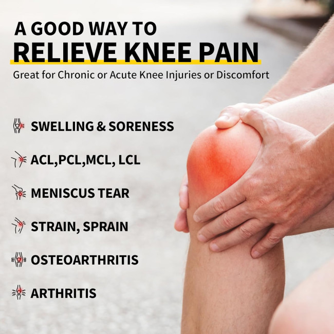 Наколінники CAMBIVO NS10 компресійні бандажі для чоловіків та жінок, чорно-сірі (3017)