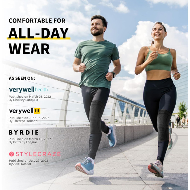 Наколінники CAMBIVO NS10 компресійні бандажі для чоловіків та жінок, сірі (3010)