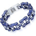 OIDEA Мужской браслет из нержавеющей стали с мотоциклетной цепью, синий (5187) № 