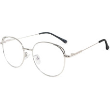 Окуляри для читання MMOWW DEL031-SR1.0 з фільтром синього світла для жінок і чоловіків, срібний (3170)