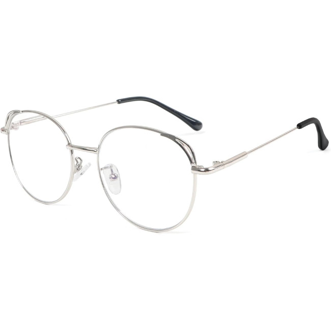 Окуляри для читання MMOWW DEL031-SR1.0 з фільтром синього світла для жінок і чоловіків, срібний (3170)