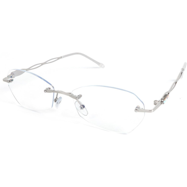 Окуляри для читання MMOWW DEL037-SR1.0 без оправи для жінок, срібний (3164)