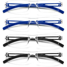 Окуляри MMOWW для читання, без оправи для чоловіків та жінок, 4 шт (3151)