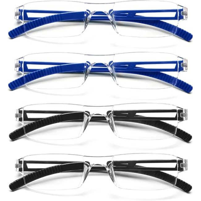 Окуляри MMOWW для читання, без оправи для чоловіків та жінок, 4 шт (3151)