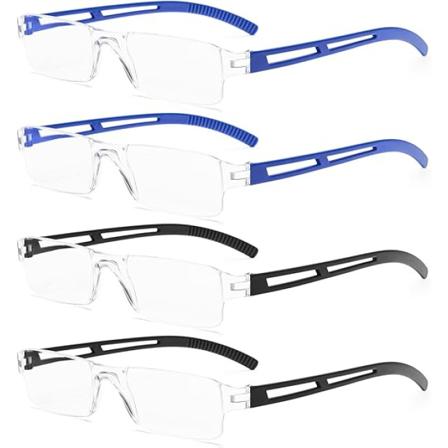 Окуляри MMOWW для читання, без оправи для чоловіків та жінок, 4 шт (3151)