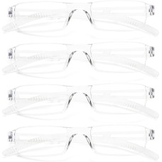 Окуляри MMOWW для читання, без оправи для чоловіків та жінок, 4 шт, прозорі (3152)