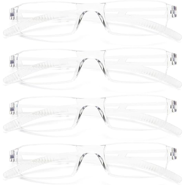 Окуляри MMOWW для читання, без оправи для чоловіків та жінок, 4 шт, прозорі (3152)