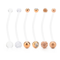 Пірсинг пупка, фіксатор 14G акрилові кільця для живота, ювелірні вироби для жінок (2106)