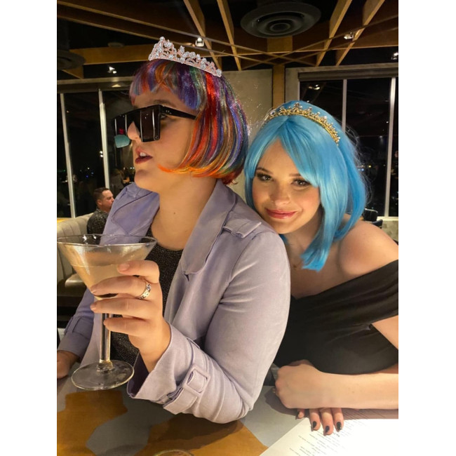 SH Весільна тіара з рожевого золота SHCG188017CP8 для жінок та дівчат, металева корона зі стразами (5134)