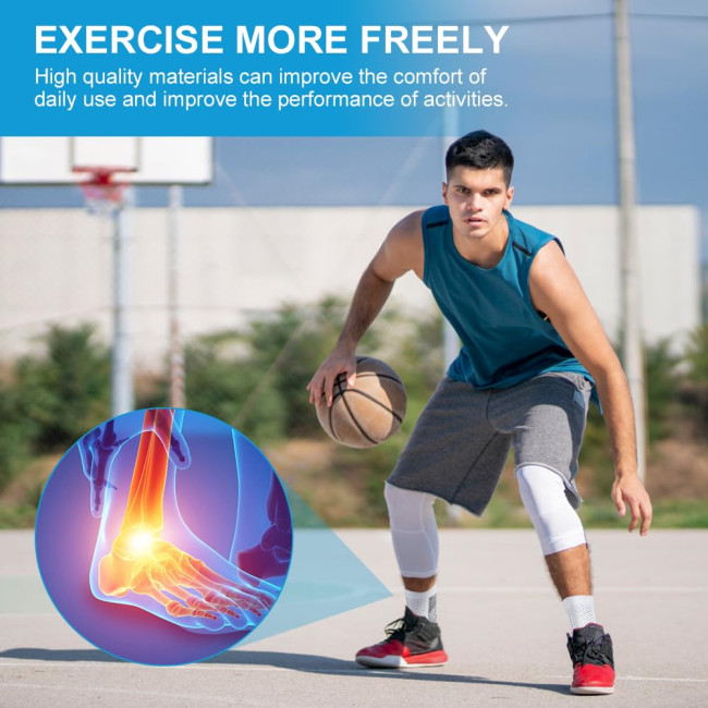 Компресійні шкарпетки ACWOO, дихаючі протиковзкі, 4 пари, Розмір ‎S/M, білі (2133)