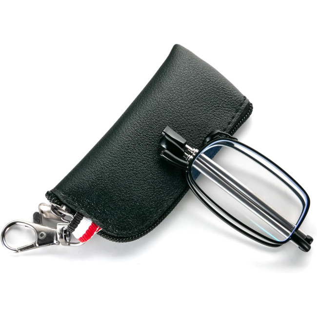 Складані окуляри для читання MMOWW ITL029-BK-2.5 для чоловіків та жінок з телескопічним стрижнем, чорні (3158)