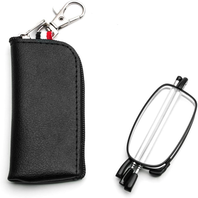 Складані окуляри для читання MMOWW ITL029-BK-2.5 для чоловіків та жінок з телескопічним стрижнем, чорні (3158)