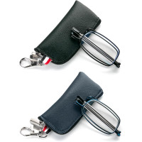 Складані окуляри для читання MMOWW ITL029-BKBU1.5 для чоловіків та жінок з телескопічним стрижнем, чорний, синій (3157)