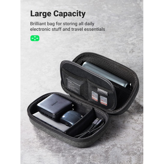 Сумка UGREEN для аксесуарів для подорожей, органайзер для дорожньої електроніки та невеликих гаджетів, чона (0013) 