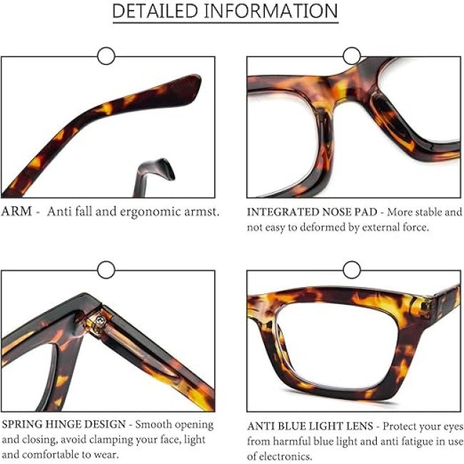 Великі окуляри для читання MMOWW  для жінок, 3 шт. (3155)