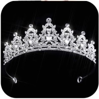 Zehory свадебные аксессуары для волос для невесты, хрустальная корона (5132)