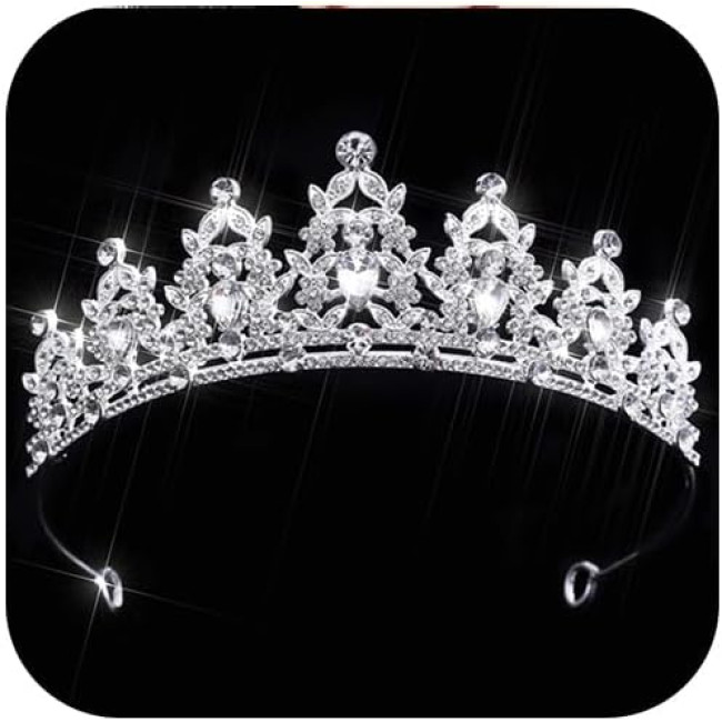 Zehory весільні аксесуари для волосся для нареченої, кришталева корона (5132)