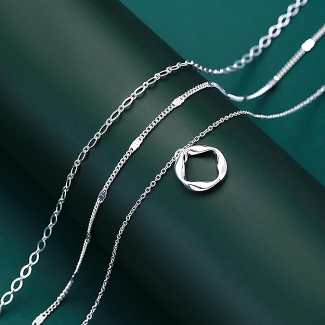 Золотые ожерелья MOROTOLE для женщин, многослойные золотые ожерелья для женщин, круглое золотое ожерелье (2004)