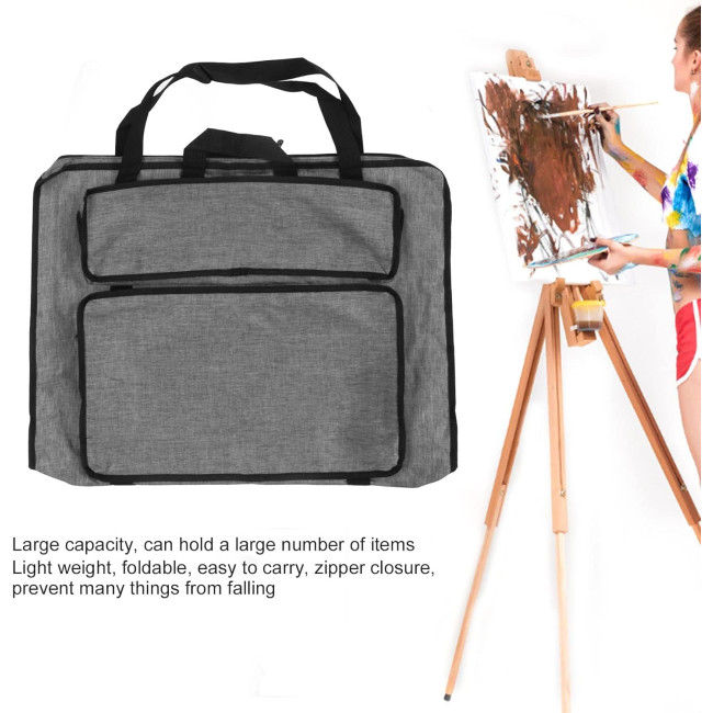 Acouto Водонепроникна художня сумка Acoutoxnvcu4tey2-13 для зберігання художнього приладдя, сіра (5152)