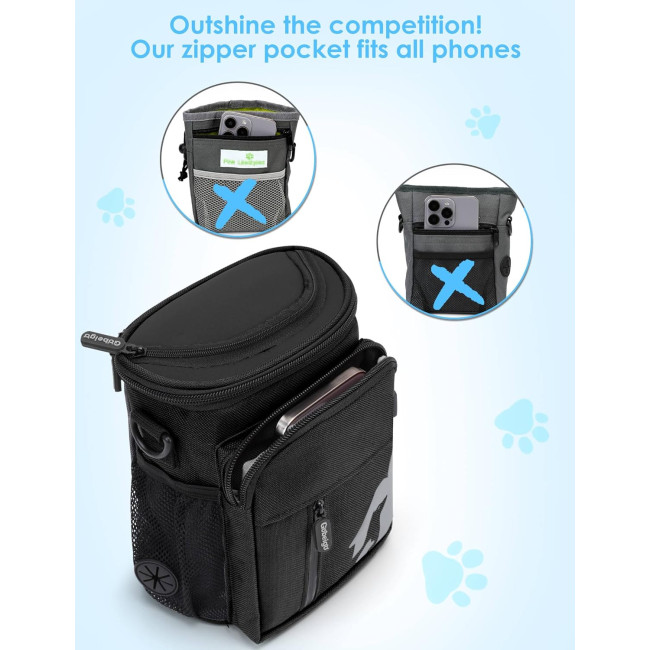 Чохол для ласощів для собак Gobeigo JBY2410DTPBK-EUPAT2, чорна (3111)