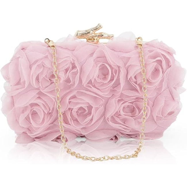 Jywmsc вечірня сумка з клатчем 1JL3060-PI з мереживними квітами, рожевий (5090)