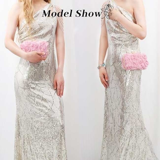 Jywmsc вечірня сумка з клатчем 1JL3060-PI з мереживними квітами, рожевий (5090)