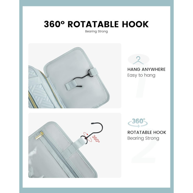 LOVEVOOK  Водонепроникна косметичка Kulturbeutel для туалетного приладдя, яскраво-синя (5141)