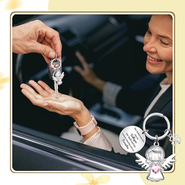 Подарунок для колеги від Jadive, включаючи брелок з ангелом-охоронцем (3131)