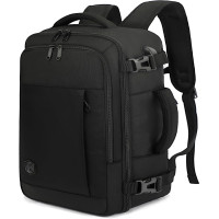 Ручная кладь VANKEV 40x20x25, подседающий рюкзак 20л, дорожная сумка-рюкзак для ноутбука 14 дюймов, черный (2098)