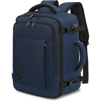 Ручная кладь VANKEV 40x20x25, подседающий рюкзак 20л, дорожная сумка-рюкзак для ноутбука 14 дюймов, Темно-синий (2099)