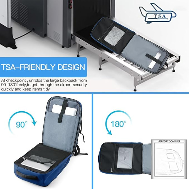 Рюкзак для ноутбука Della Gao із портом зарядки USB, синій (2163)