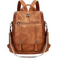 Рюкзак-кошелек Leathario для женщин, темно-коричневый (3120)