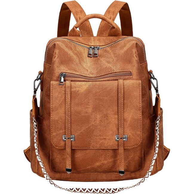 Рюкзак-гаманець Leathario для жінок, темно-коричневий (3120)