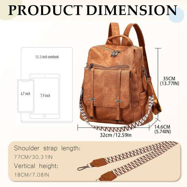 Рюкзак-гаманець Leathario для жінок, темно-коричневий (3120)