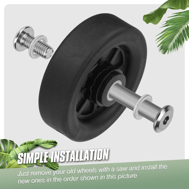 Універсальні безшумні колеса Vivikivi VK-C5 50 мм, для валізи (3049)