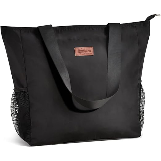 Велика сумка-тоут HOMESPON на блискавці, чорна (2115)