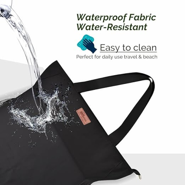 Велика сумка-тоут HOMESPON на блискавці, чорна (2115)