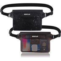 WONSAR Водонепроникна сумка WWH4C001-2  поясна сумка з регульованим ремінцем, чорно-сіра (5117)