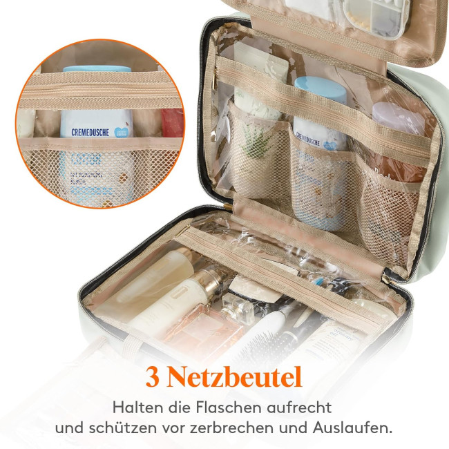 Жіноча дорожня косметичка Lifewit 22094.02MG.V1, м'ятно-зелений (4095)