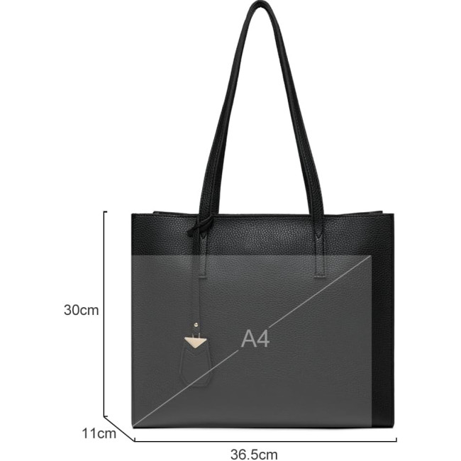 Жіноча сумка-тоут MORGLOVE DE-YFD071, чорна (3090)