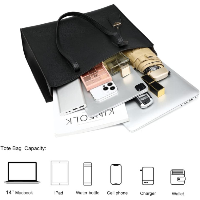 Жіноча сумка-тоут MORGLOVE DE-YFD071, чорна (3090)