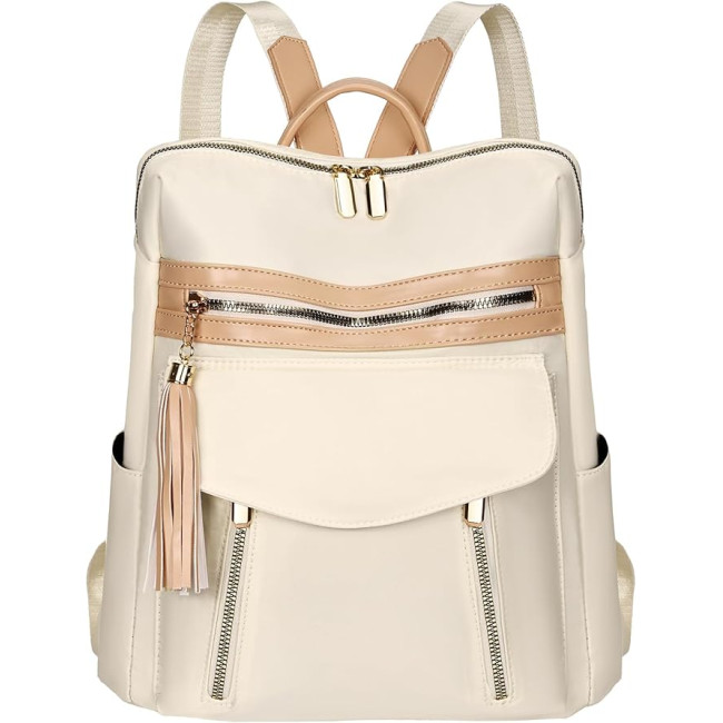Жіночий рюкзак Leathario, бежевий (3119)