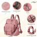 Жіночий рюкзак Leathario з веганської шкіри, водонепроникний 3-в-1, рожевий (3122) № 2