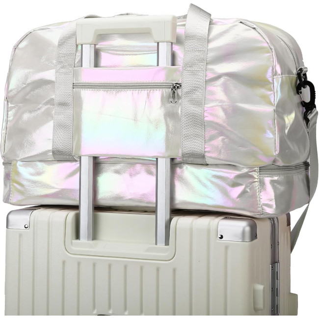 ZIOSINM водонепроникна дорожня сумка JG001, об'ємом 40 л з відділенням для взуття, біла (5143)