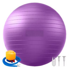 Балансувальний м'яч 75 см, аксесуари для йоги та пілатесу, домашнє фітнес-обладнання, для вагітних, фіолетовий (5169)