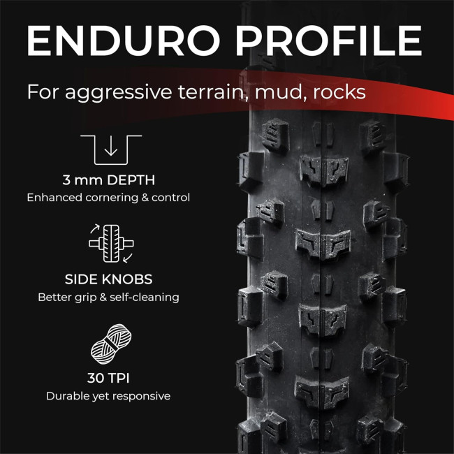 Fincci Складана велосипедна шина Encamp bp-t26f-1 26 x 2,25 дюйма 57-559 (5107)