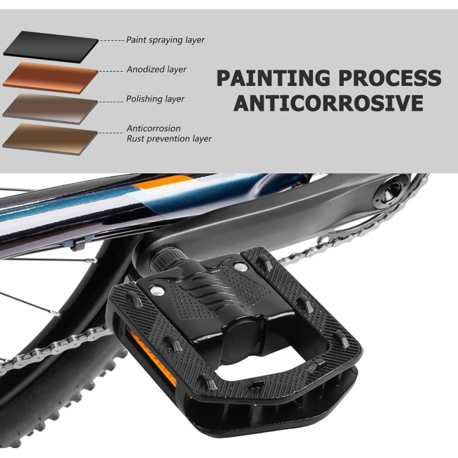 HANEVEAR педалі для гірського велосипеда, 9/16 дюйма, чорні (5065)