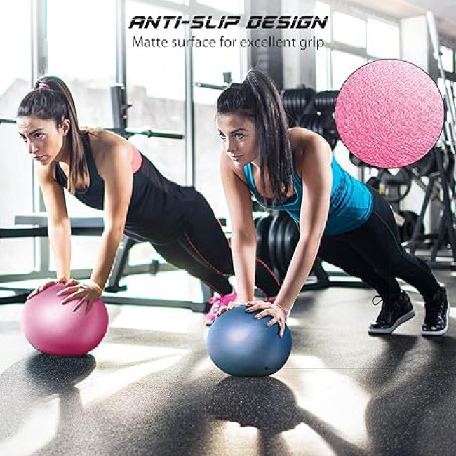 М'яч для пілатесу PROIRON 25 см, міні-м'яч, маленький м'яч для вправ, розовий (0026)