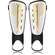 Модернізовані щитки AirsFish для гомілок для футболу для дітей, захисне спорядження, біло-золотий (2029)